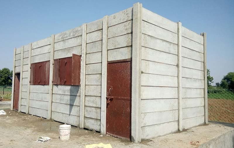 Small precast security cabin used at a site entrance
