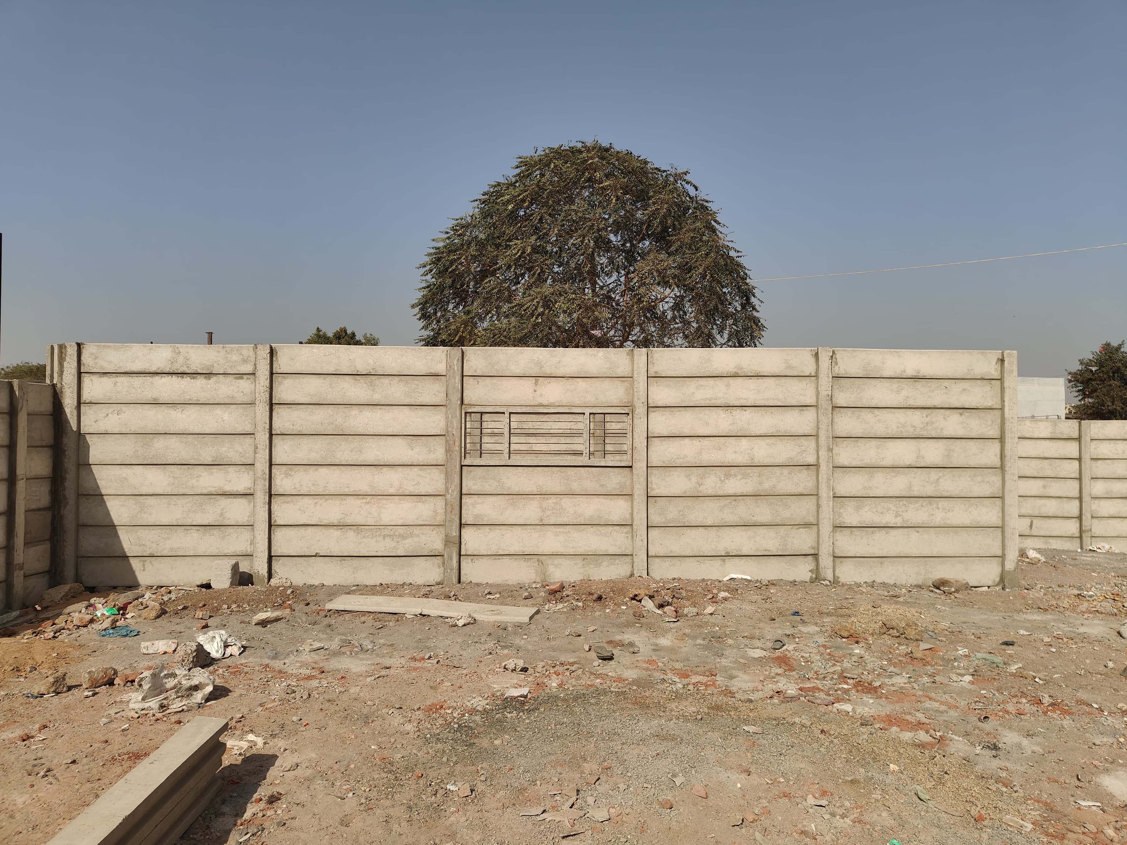 Precast boundary wall with ventilation opening at Odhav, Ahmedabad