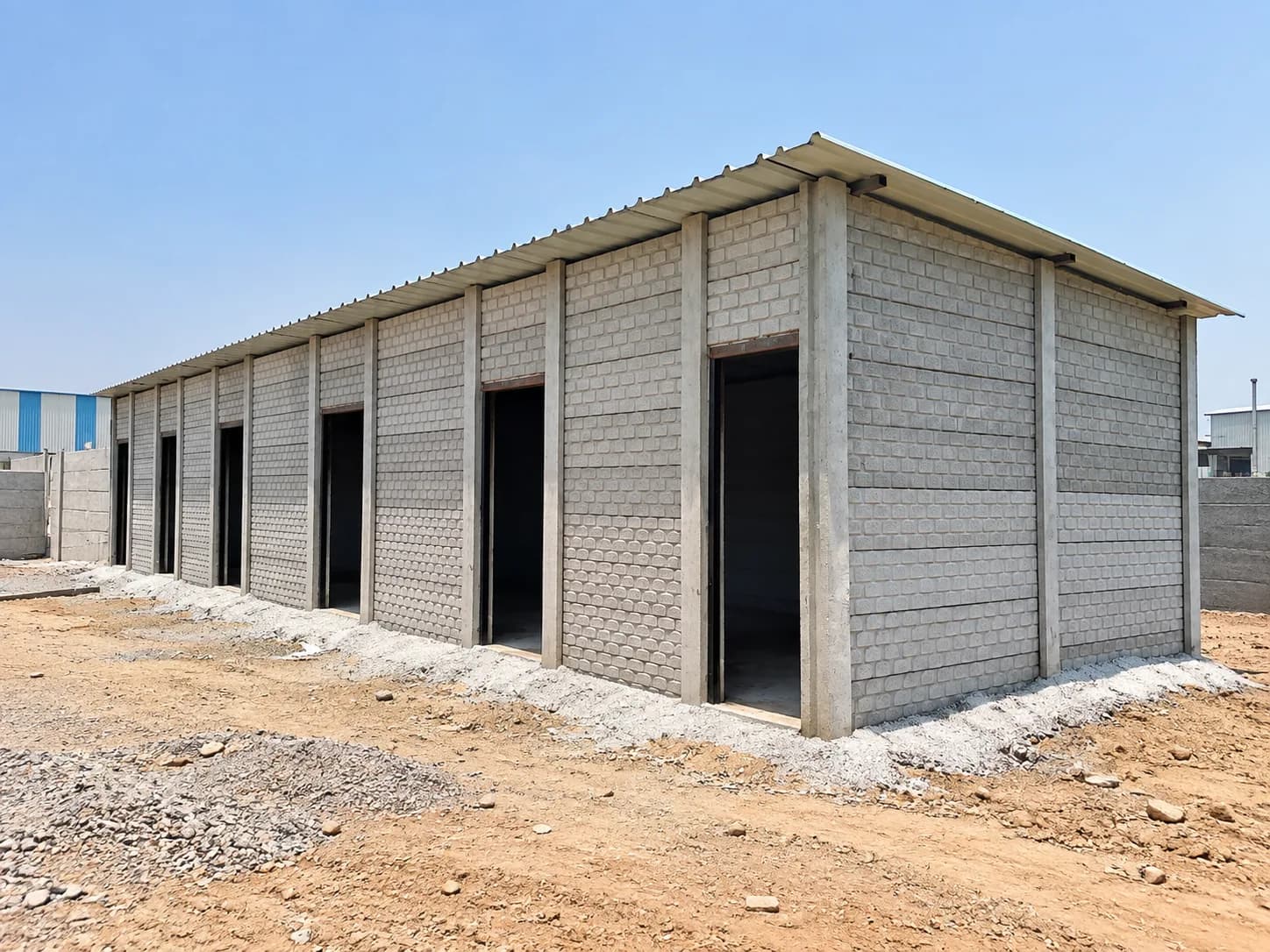 Modern Precast concrete room structure with window and door openings low cost